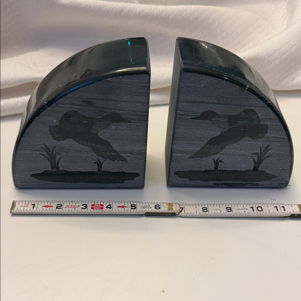 Vintage Siku Handcrafted Stone Canada Goose Pair Bookends Excellent condition